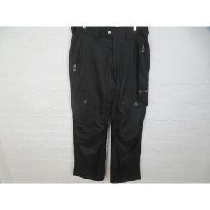 Sims Snow Pants Mens Large Black Insulated Ski Snowboard Cargo Pockets Winter